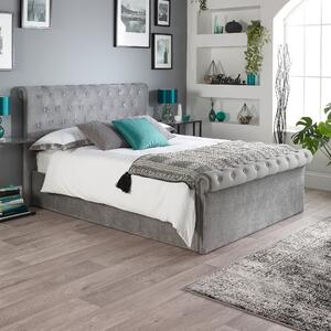 Chesterfield Ottoman Bed Frame, Velvet Grey