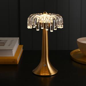 Hestia Bronze Base Crystal Trim Rechargeable Colour Changing LED Touch Table Lamp Bronze