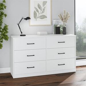 Barrie Wooden Chest Of 6 Drawers In White