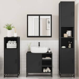 Bemidji Wooden 4 Piece Bathroom Furniture Set In Black