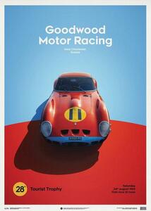 Art Print Ferrari 250 GTO - Red - Goodwood TT - 1963 - Limited Poster, Automobilist