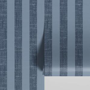 Navy Pembroke Stripe Wallpaper | Default | Piglet in Bed