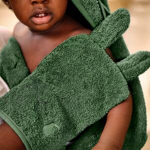 Sweet Pea Cotton Woodland Animal Bath Mitt | Small | Piglet in Bed