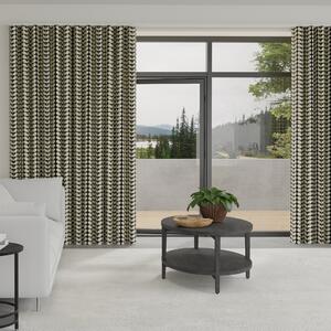 Orla Kiely Solid Stem Made to Measure Wave Curtain + FREE Track Black