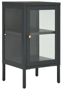 Sideboard Anthracite 38x35x70 cm Steel and Glass