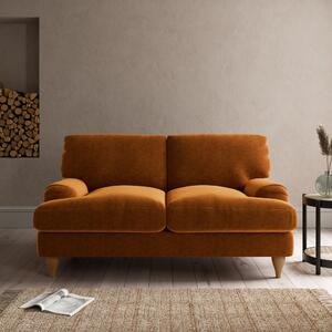 Darwin 2 Seater Sofa Luxury Velvet Orange Umber
