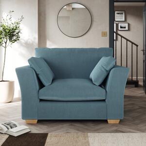 Blakeney Snuggle Chair Cosy Velvet Pacific