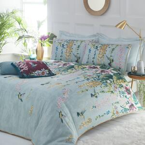 Hanging Garden Floral Kingsize Bedding Set Mint