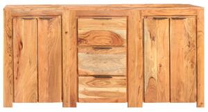 Sideboard with 3 Drawers and 4 Doors Solid Acacia Wood