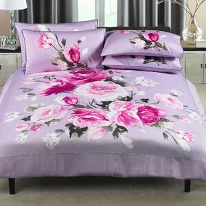 Paoletti Windsor Floral Superking Duvet Cover Bedding Set Heather