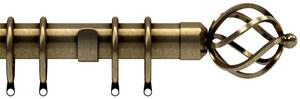 Cage 28mm Curtain Pole Antique Brass