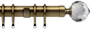 28mm Bella Curtain Pole Antique Brass