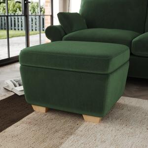 Arundel Storage Footstool Cosy Velvet Bottle Green