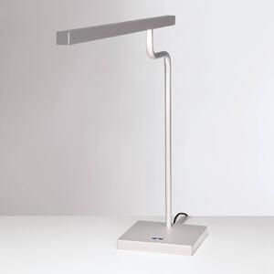 Silver grey LED desk lamp MicroStick