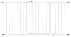 PawHut Pet Gate: Adjustable Pressure Fit with Auto-Close Door for Furry Friends, 74-148cm Wide, Pristine White Aosom UK