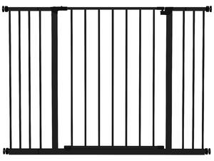 PawHut Safety Pet Gate, Auto-Close Metal Dog Barrier with Adjustable Width 76-107cm, Stair Door, Black Aosom UK