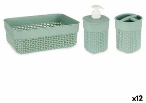 Bath Set Berilo PP-107-3 Green Plastic (12 Units)