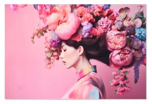 Painting Home ESPRIT Pink Printed 150 x 0,4 x 100 cm