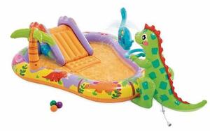 Inflatable Paddling Pool for Children Intex Dino Park 201 x 157 x 69 cm