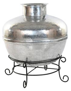 Vase Home ESPRIT Black Silver Aluminium Iron 75 x 75 x 90 cm