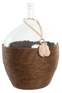 Vase Home ESPRIT Transparent Dark brown Crystal Colonial 37 x 37 x 55 cm