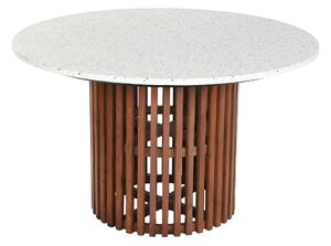 Dining Table Home ESPRIT Acacia Terrazo 130 x 130 x 76 cm