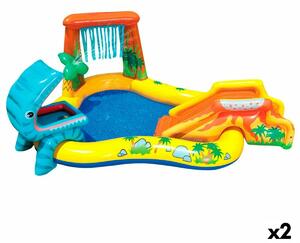 Inflatable Paddling Pool for Children Intex Playground Dinosaurs 272 L 249 x 109 x 191 cm (2 Units)
