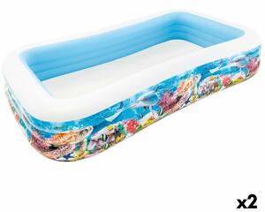 Inflatable Paddling Pool for Children Intex Tropical 1020 L 305 x 56 x 183 cm (2 Units)