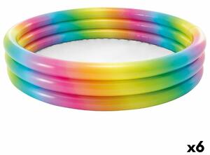 Inflatable Paddling Pool for Children Intex Multicolour Rings 330 L 147 x 33 x 147 cm (6 Units)