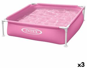 Removable pool Intex 342 L 122 x 30 x 122 cm Pink (3 Units)