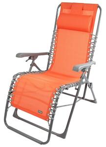 Sun-lounger Aktive textilene Orange 160 x 76 x 52 cm
