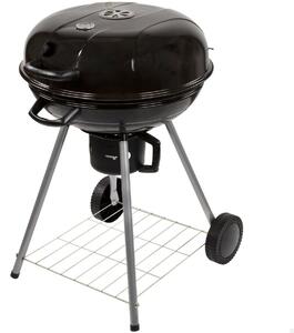 Coal Barbecue with Wheels Aktive Aluminium Enamelled Metal textilene 57 x 86 x 57 cm Black