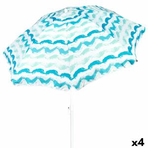Beach parasol Aktive Silver 200 x 200 x 200 cm (4 Units)