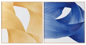 Painting Home ESPRIT Yellow Blue Modern 120 x 3,5 x 120 cm (2 Units)