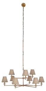 Ceiling Light Home ESPRIT Beige Golden Brass 25 W 113 x 113 x 132 cm