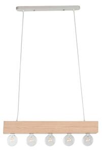 Ceiling Light Home ESPRIT White Black Light brown Wood 50 W 80 x 10 x 30 cm