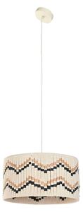 Ceiling Light Home ESPRIT Bicoloured Raffia 50 W 39 x 39 x 21 cm