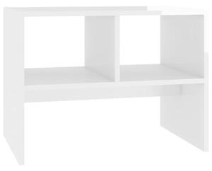 Side Table High Gloss White 60x40x45 cm Engineered Wood