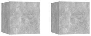 Wall Mounted TV Cabinets 2 pcs Concrete Grey 30.5x30x30 cm