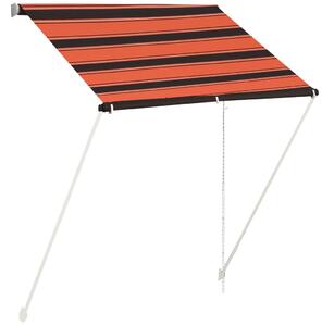 Retractable Awning 150x150 cm Orange and Brown