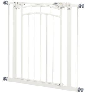 PawHut Pressure Fit Stair Gate, Dog Gate w/ Auto Closing Door, for Small, Medium Dog, Easy Installation, for 74-80cm Opening