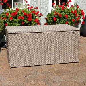Marfa Rattan Garden Storage Box in Sand