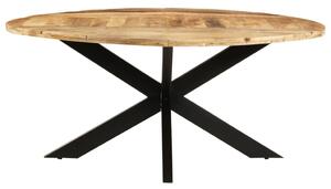 Dining Table Round 175x75 cm Rough Mango Wood