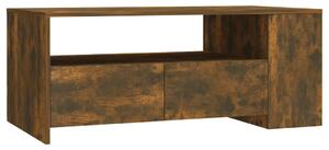 Coffee Table Smoked Oak 102x55x42 cm Engineered Wood