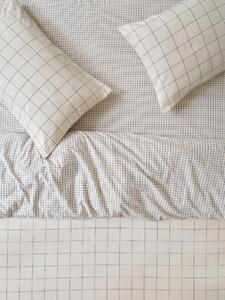 Dream Blue Burlow Check Cotton Percale Duvet Cover | Single | Piglet in Bed