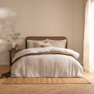 Yard Perrie Leaf Muslin Duvet Cover Bedding Set Natural