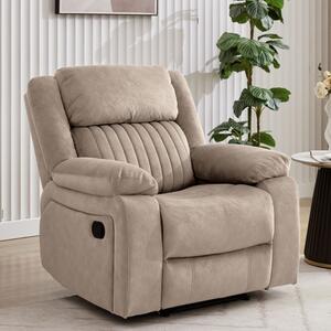 Martinez Fabric Recliner 1 Seater Sofa - Taupe