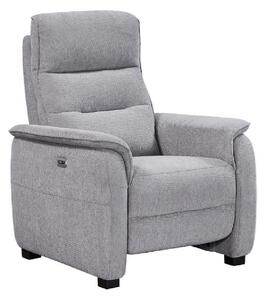 Hidalgo Fabric Recliner 1 Seater Sofa In Pewter