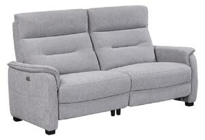 Hidalgo Fabric Recliner 3 Seater Sofa In Pewter