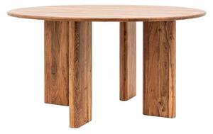 Beziers Wooden Round Dining Table In Natural